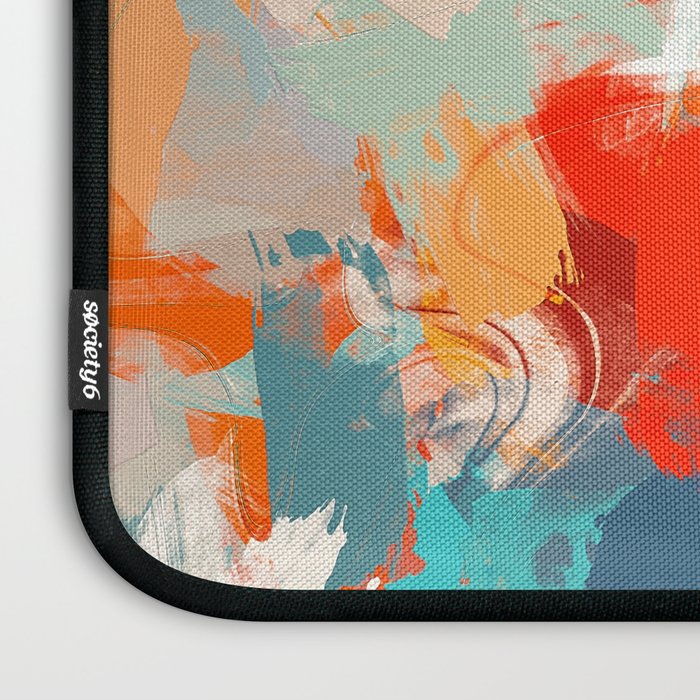 Pleasure, Abstract Painting Summer, Positivity Modern Bohemian Pop of Color Bright Good Vibes Laptop Sleeve Gallery Image 3