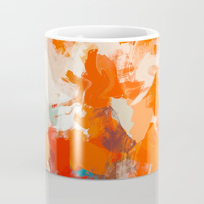 Pleasure, Abstract Painting Summer, Positivity Modern Bohemian Pop of Color Bright Good Vibes Coffee Mug Gallery Image 4