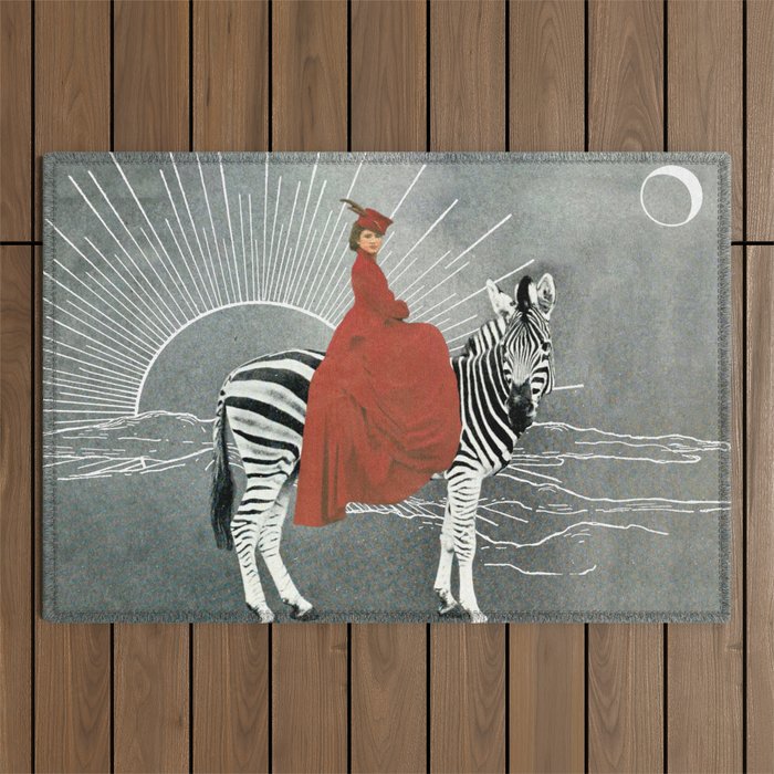 My zebra and I Outdoor Rug Gallery Image 1