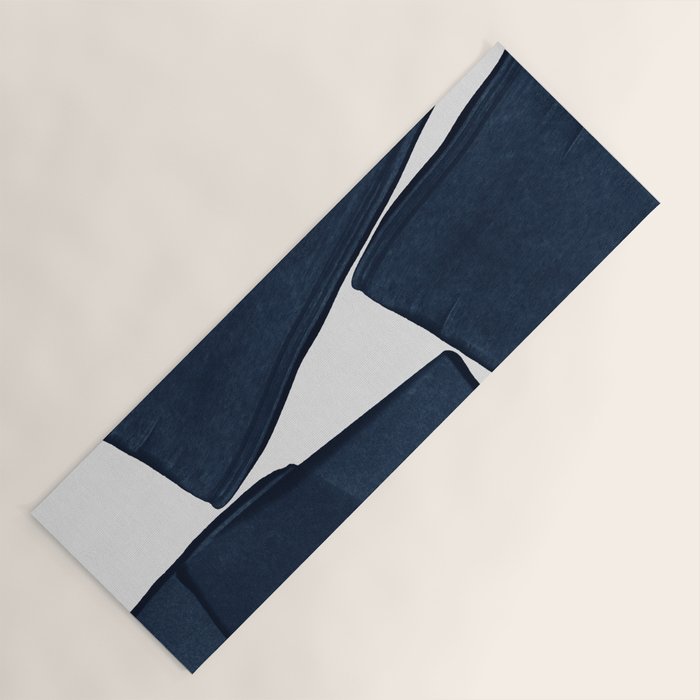 Minimalist Painting Blue III, Mid Century Modern Yoga Mat Gallery Image 1