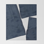 Minimalist Painting Blue III, Mid Century Modern Throw Blanket Gallery Image 2