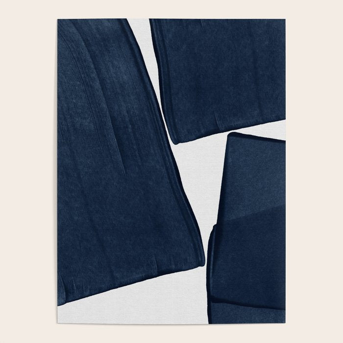 Minimalist Painting Blue III, Mid Century Modern Poster Gallery Image 1