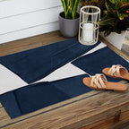 Minimalist Painting Blue III, Mid Century Modern Outdoor Rug Gallery Image 2
