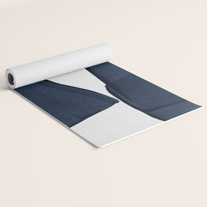 Minimalist Painting Blue III, Mid Century Modern Yoga Mat Gallery Image 2