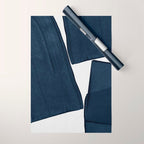 Minimalist Painting Blue III, Mid Century Modern Wrapping Paper Gallery Image 1