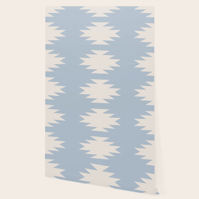 Geometric Southwestern Minimalism - Soft Sky Blue Wallpaper Gallery Image 2