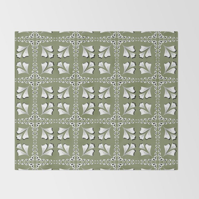 Leafy Meadow 2 Throw Blanket Gallery Image 2