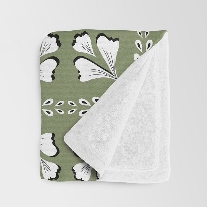 Leafy Meadow 2 Throw Blanket Gallery Image 3