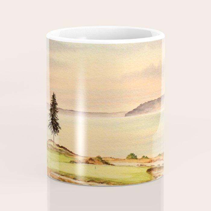 Chambers Bay Golf Course 15th Hole Coffee Mug Gallery Image 4