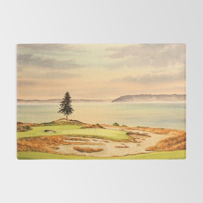 Chambers Bay Golf Course 15th Hole Rug Gallery Image 2
