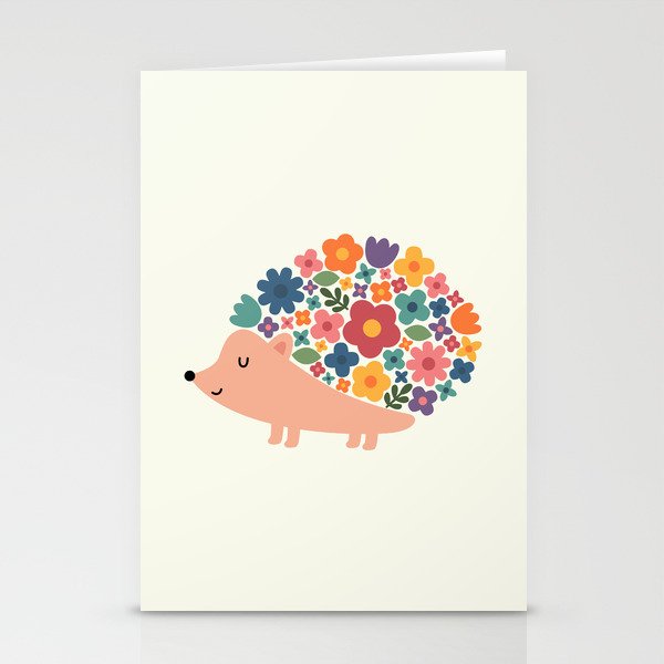 Floral Hedgehog Stationery Card Gallery Image 2