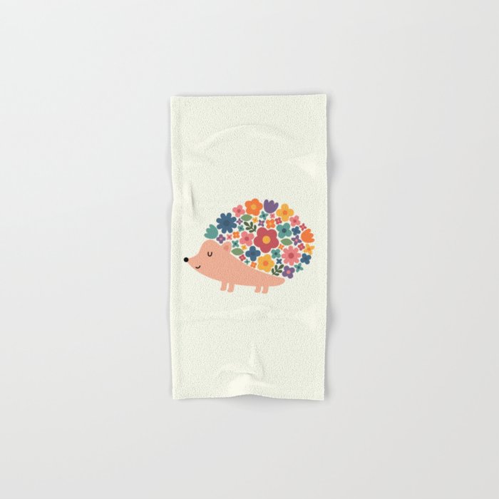Floral Hedgehog Bath Towel Gallery Image 1