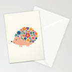 Floral Hedgehog Stationery Card Gallery Image 2