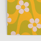 Groovy Yellow Green Flower Power Poster Gallery Image 3