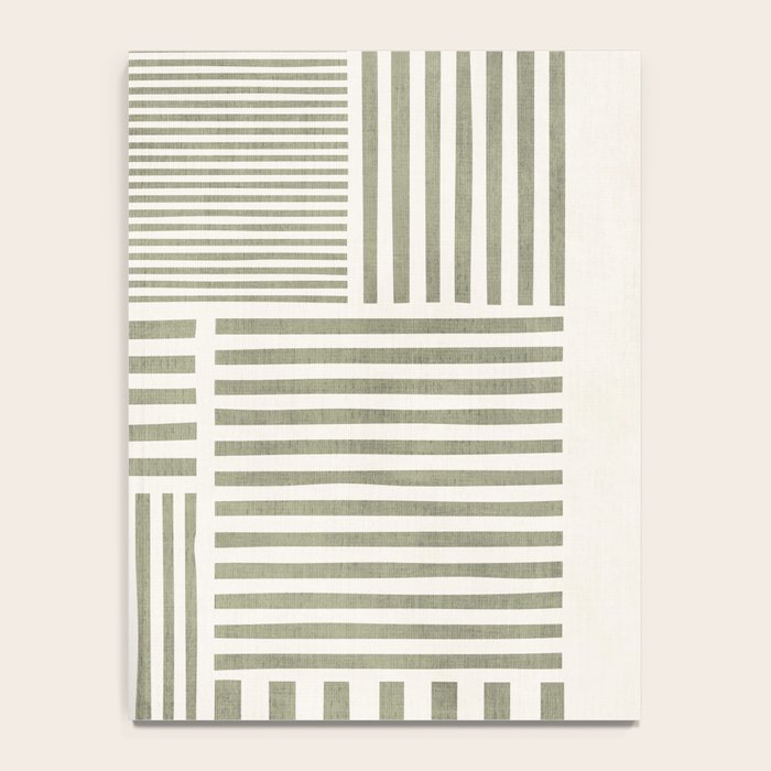 Neutral Green Lines Modern Minimalism Notebook Gallery Image 4