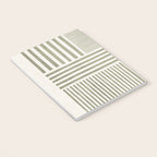 Neutral Green Lines Modern Minimalism Notebook Gallery Image 3