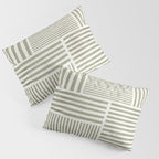 Neutral Green Lines Modern Minimalism Pillow Sham Gallery Image 3
