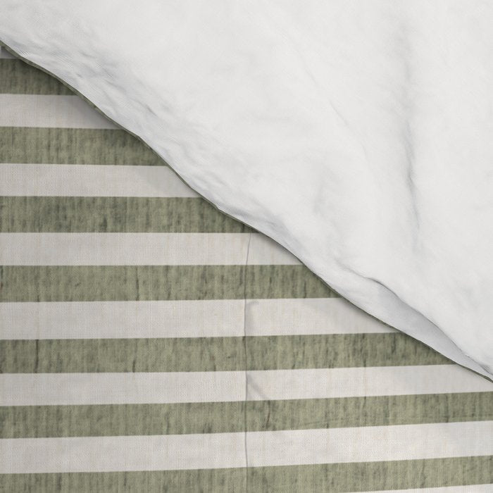 Neutral Green Lines Modern Minimalism Comforter Gallery Image 4