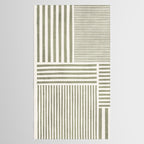 Neutral Green Lines Modern Minimalism Tablecloth Gallery Image 2