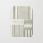 Neutral Green Lines Modern Minimalism Bath Mat Gallery Image 1