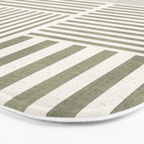 Neutral Green Lines Modern Minimalism Bath Mat Gallery Image 3