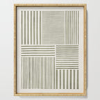 Neutral Green Lines Modern Minimalism Serving Tray Gallery Image 1