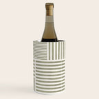Neutral Green Lines Modern Minimalism Wine Chiller Gallery Image 3