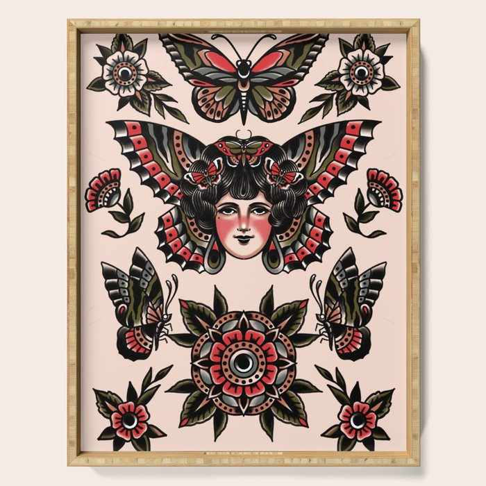 Butterflies Serving Tray Gallery Image 1