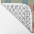 Geometric Trend in Pink Green and Black Bath Mat Gallery Image 2