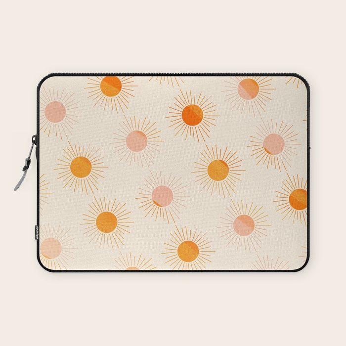 Sherbet Sunnies | Boho Sun Pattern Laptop Sleeve Gallery Image 1