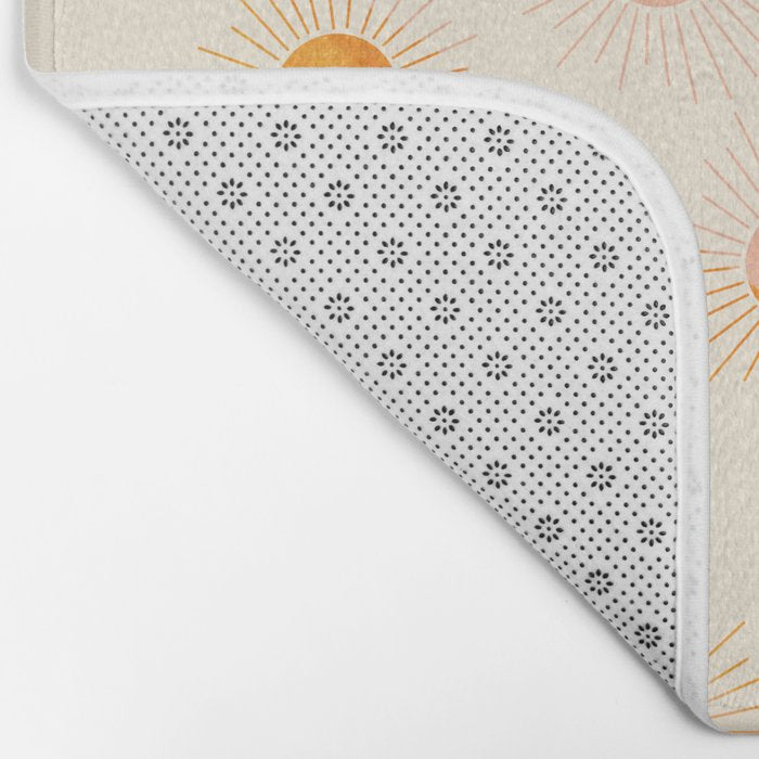 Sherbet Sunnies | Boho Sun Pattern Bath Mat Gallery Image 2