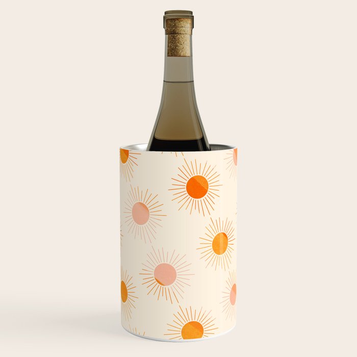 Sherbet Sunnies | Boho Sun Pattern Wine Chiller Gallery Image 1