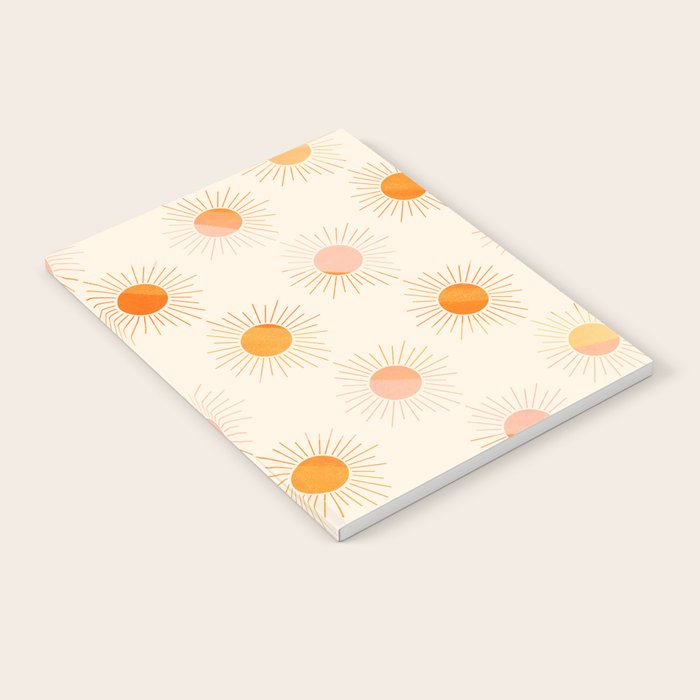 Sherbet Sunnies | Boho Sun Pattern Notebook Gallery Image 1
