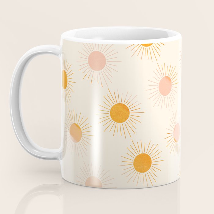 Sherbet Sunnies | Boho Sun Pattern Coffee Mug Gallery Image 3