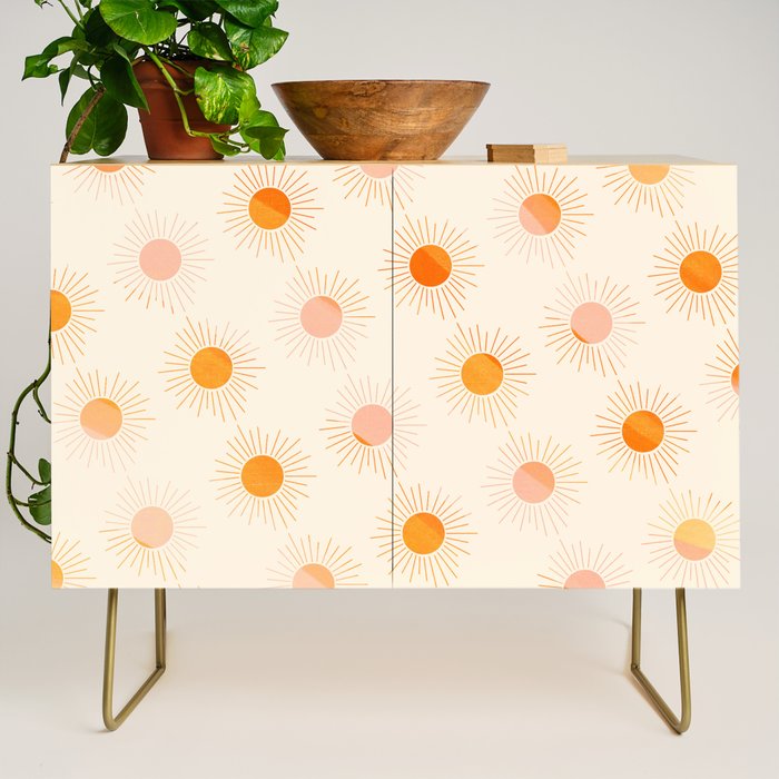 Sherbet Sunnies | Boho Sun Pattern Credenza Gallery Image 1