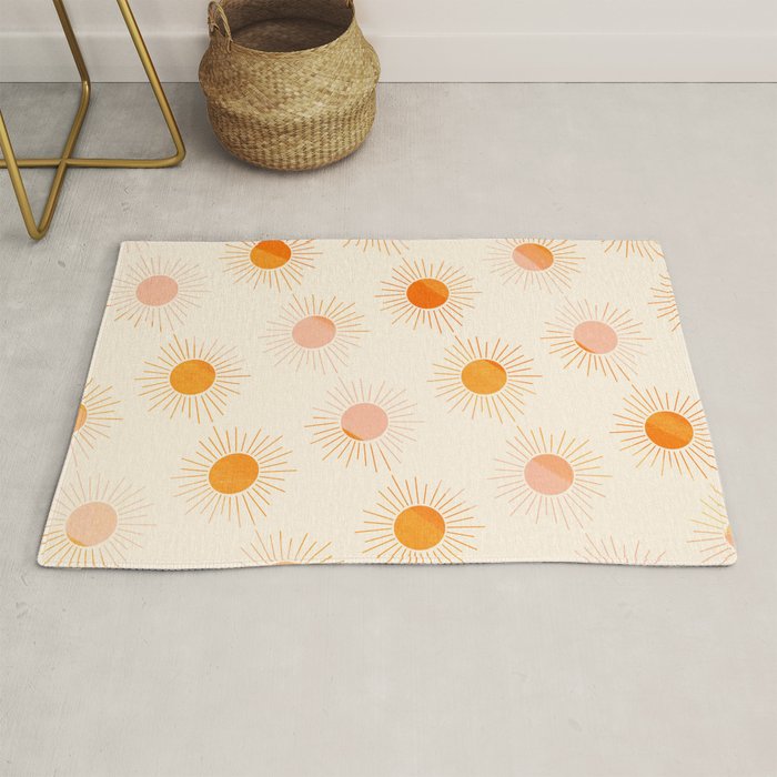Sherbet Sunnies | Boho Sun Pattern Rug Gallery Image 1