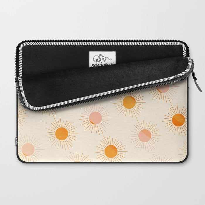 Sherbet Sunnies | Boho Sun Pattern Laptop Sleeve Gallery Image 2