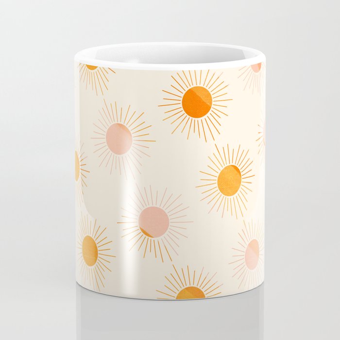 Sherbet Sunnies | Boho Sun Pattern Coffee Mug Gallery Image 4
