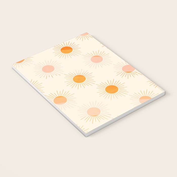 Sherbet Sunnies | Boho Sun Pattern Notebook Gallery Image 3