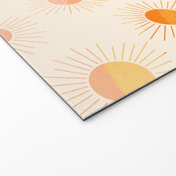 Sherbet Sunnies | Boho Sun Pattern Welcome Mat Gallery Image 2
