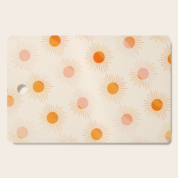 Sherbet Sunnies | Boho Sun Pattern Cutting Board Gallery Image 1