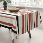 Classic Stripes XI - Neutral Pink Tablecloth Gallery Image 3