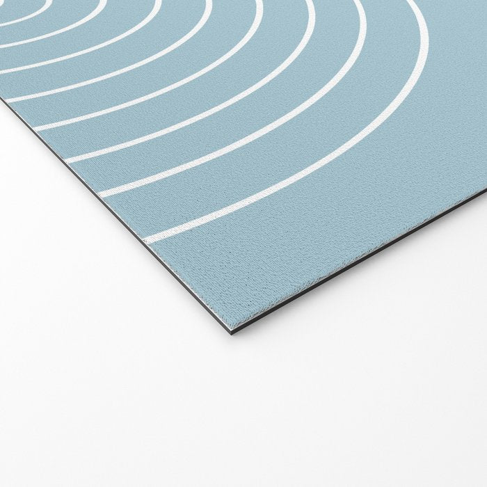 Minimal Line Curvature XCVII Sky Blue Welcome Mat Gallery Image 2