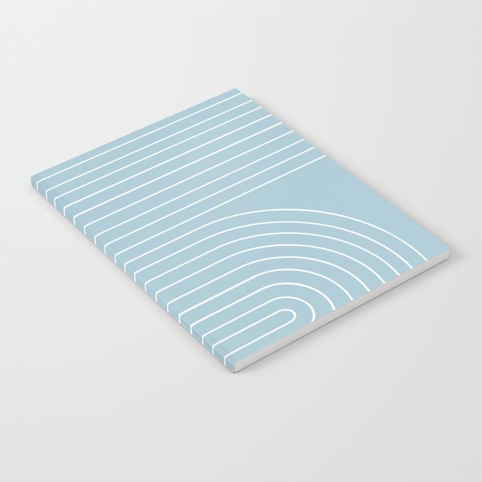Minimal Line Curvature XCVII Sky Blue Notebook Gallery Image 2