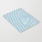 Minimal Line Curvature XCVII Sky Blue Notebook Gallery Image 2