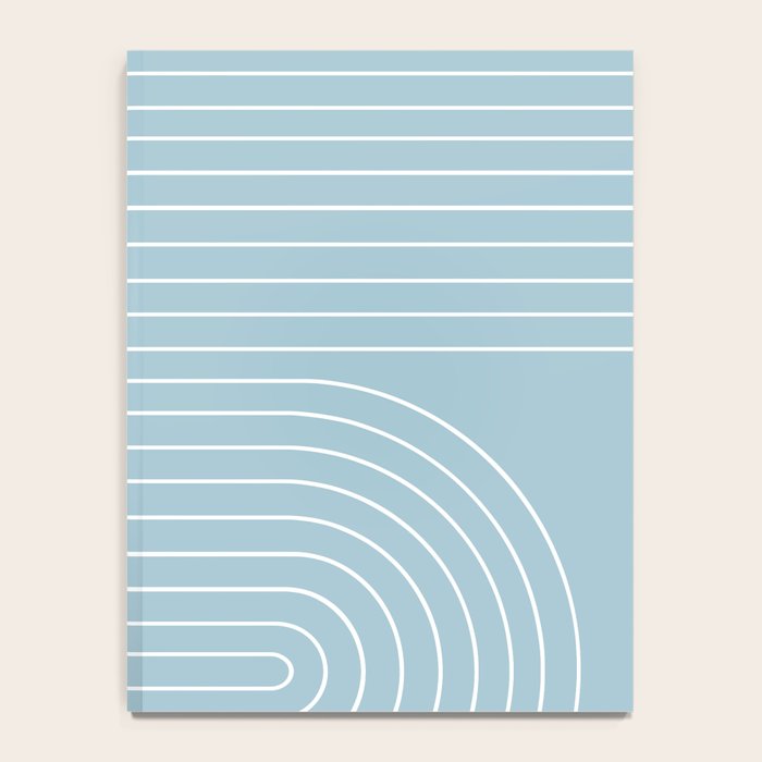 Minimal Line Curvature XCVII Sky Blue Notebook Gallery Image 4