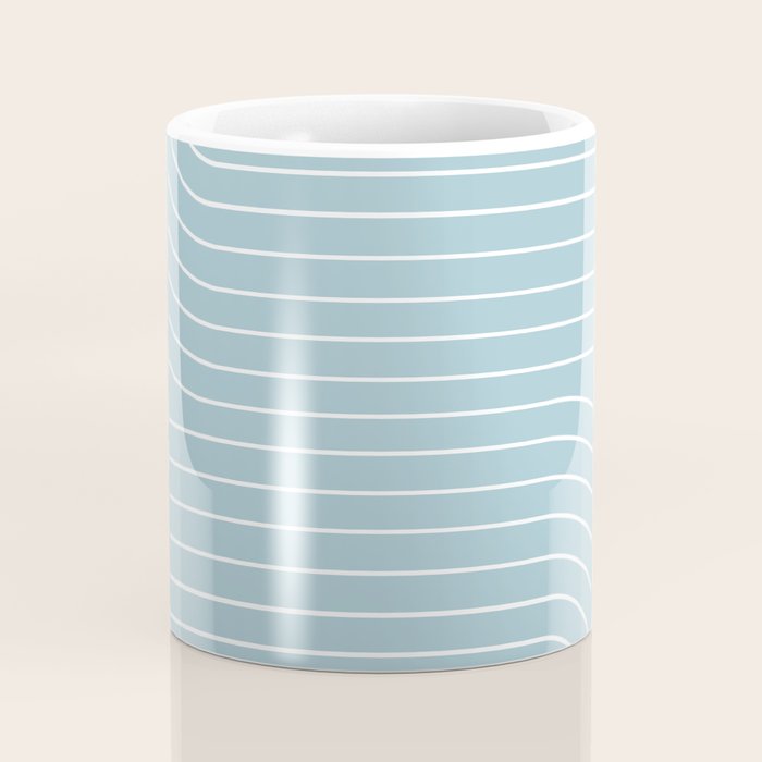 Minimal Line Curvature XCVII Sky Blue Coffee Mug Gallery Image 4