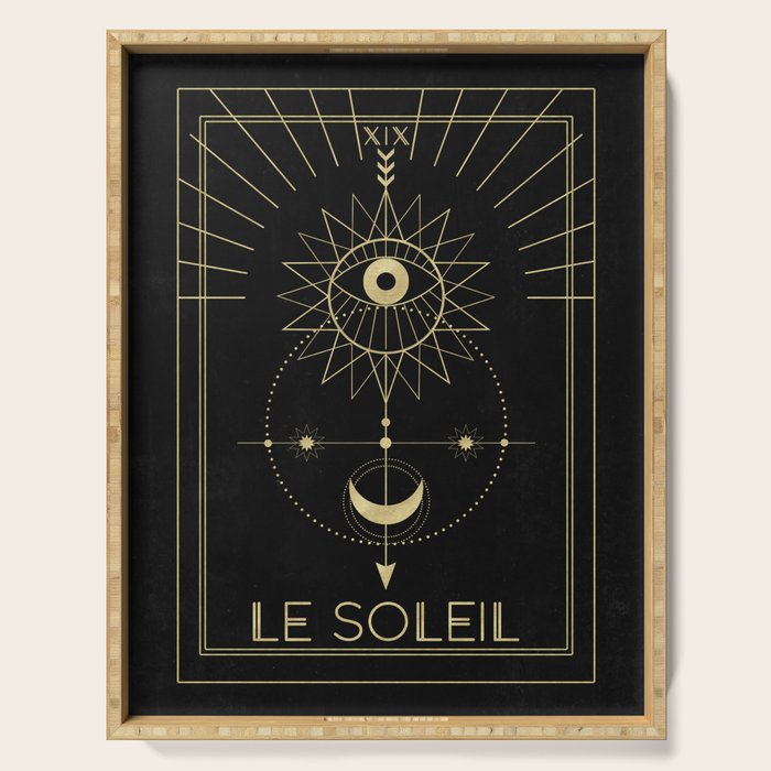 Le Soleil or The Sun Tarot Serving Tray Gallery Image 1