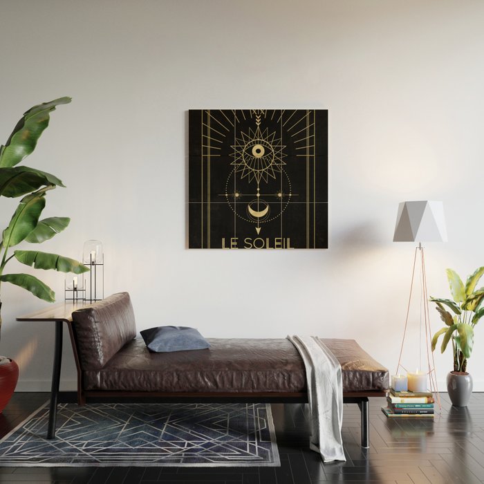 Le Soleil or The Sun Tarot Wood Wall Art Gallery Image 2