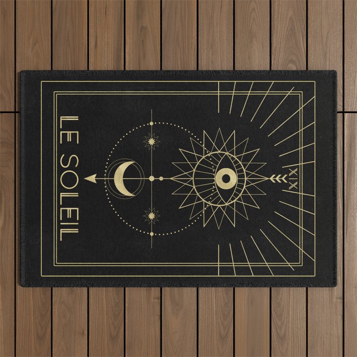 Le Soleil or The Sun Tarot Outdoor Rug Gallery Image 1